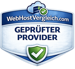 Siegel Geprüfter Provider bei WebHostVergleich